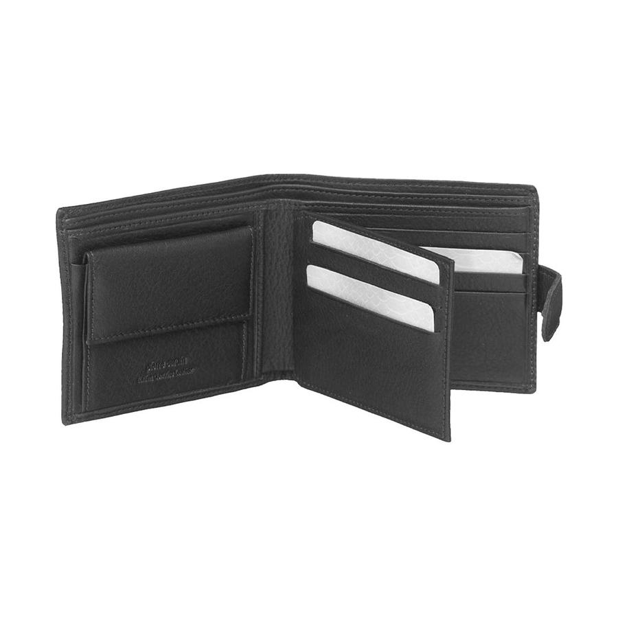 Pierre Cardin Vermont Men's Italian Leather RFID Wallet Black Black