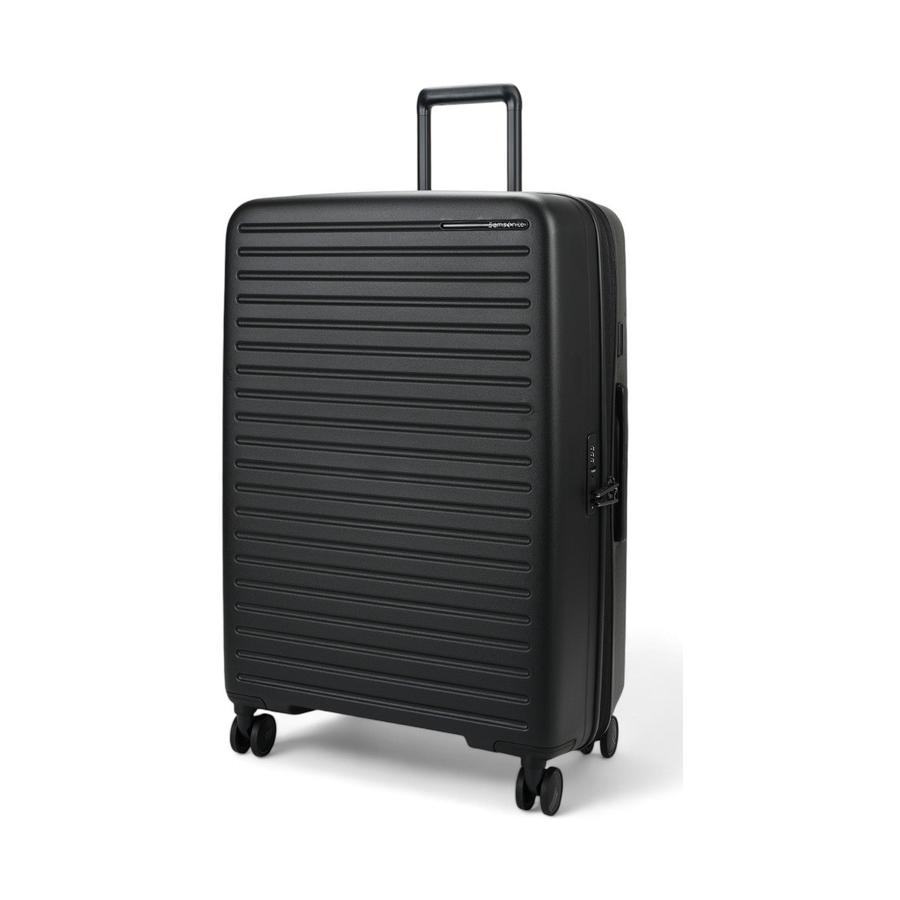 Samsonite Restackd 75cm Hardside Checked Suitcase Black Black