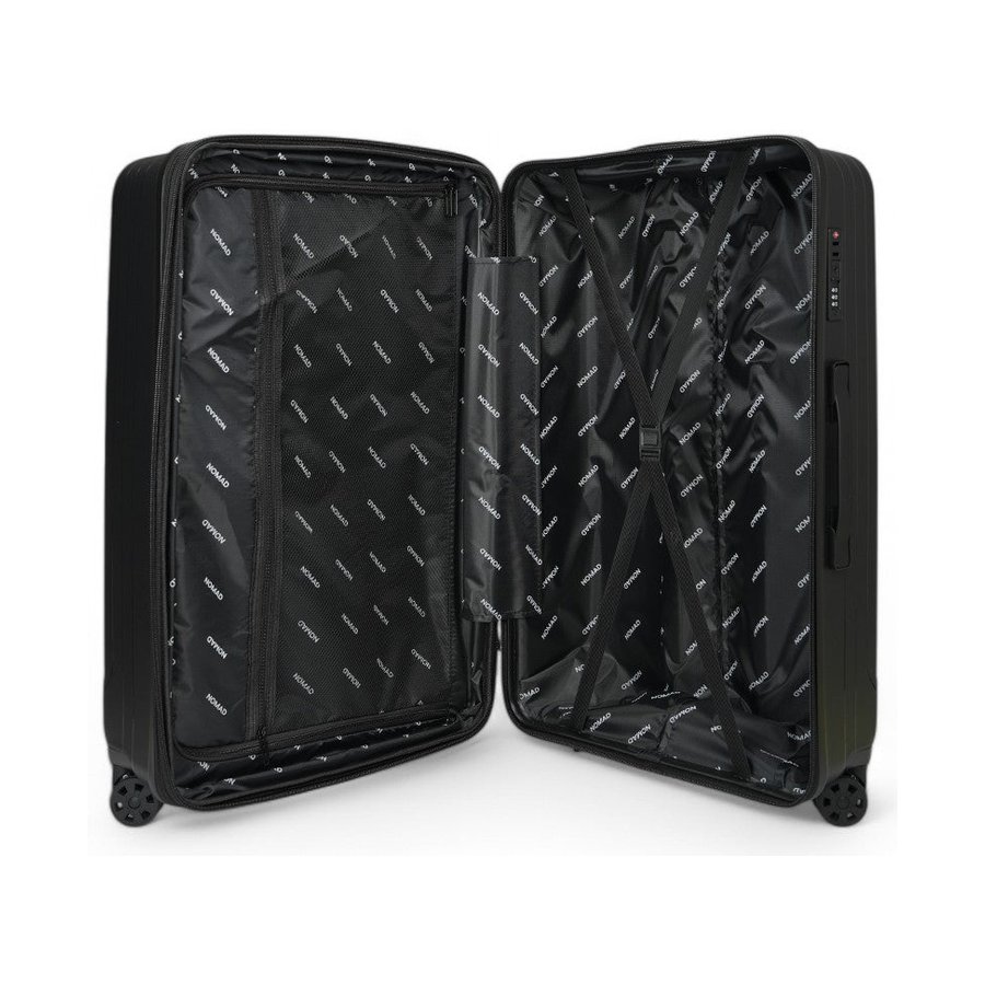 Nomad Venture 75cm Hardside Checked Suitcase Black Black