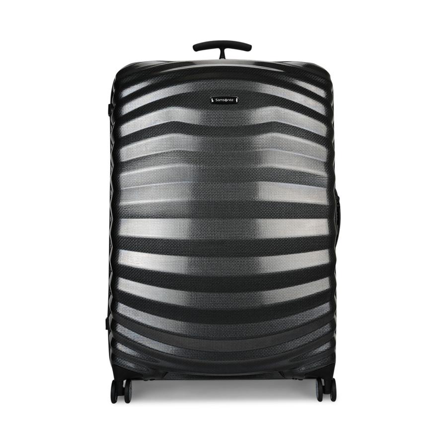Samsonite Lite-Shock Sport 81cm CURV Checked Suitcase Black Black