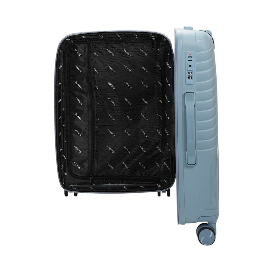 Nomad Journey 66cm Hardside Checked Suitcase Steel Blue Steel Blue