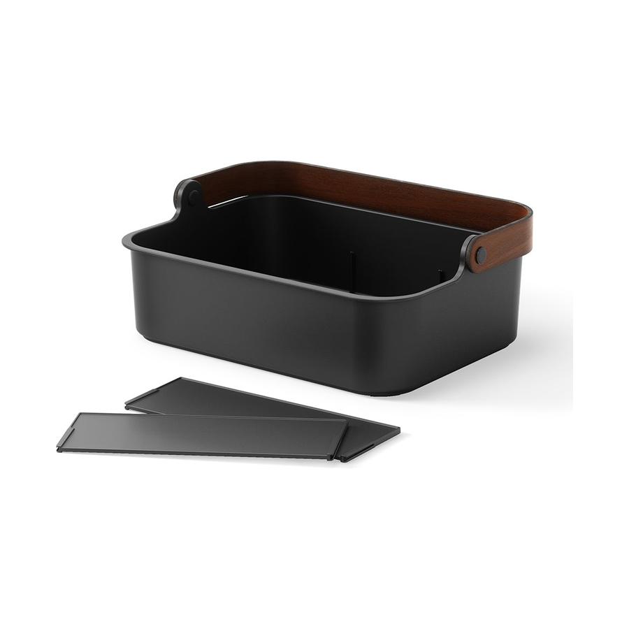 Umbra Bellwood Large Stackable Bin Black/Walnut Black/Walnut