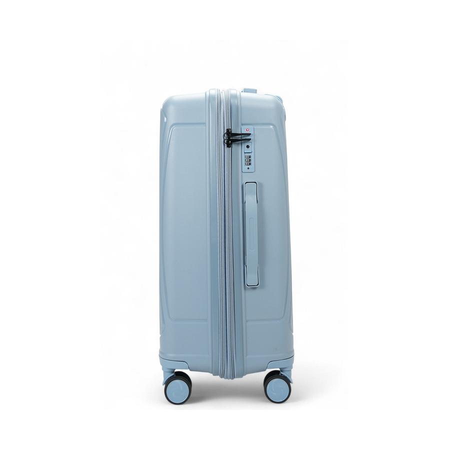 Caselite Quest 65cm Hardside Checked Suitcase Steel Blue Steel Blue