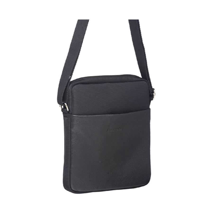 Pierre Cardin Landyn Italian Leather iPad Bag Black Black