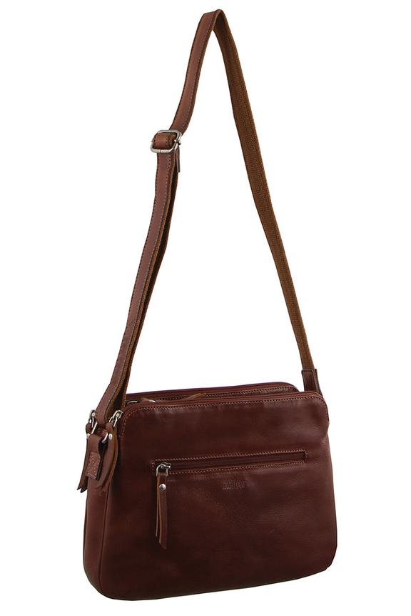 Milleni Grace Women's Leather Crossbody Bag Chestnut