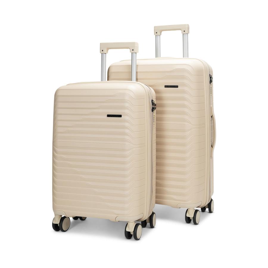 Caselite Summit 56cm & 65cm Hardside Luggage Set Beige Beige
