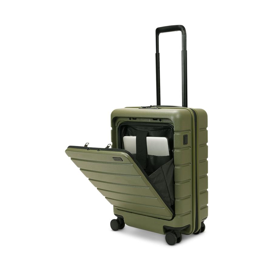 Explorer Arlo Pro 52cm Front Access Hardside Carry-On Suitcase Evergreen Evergreen