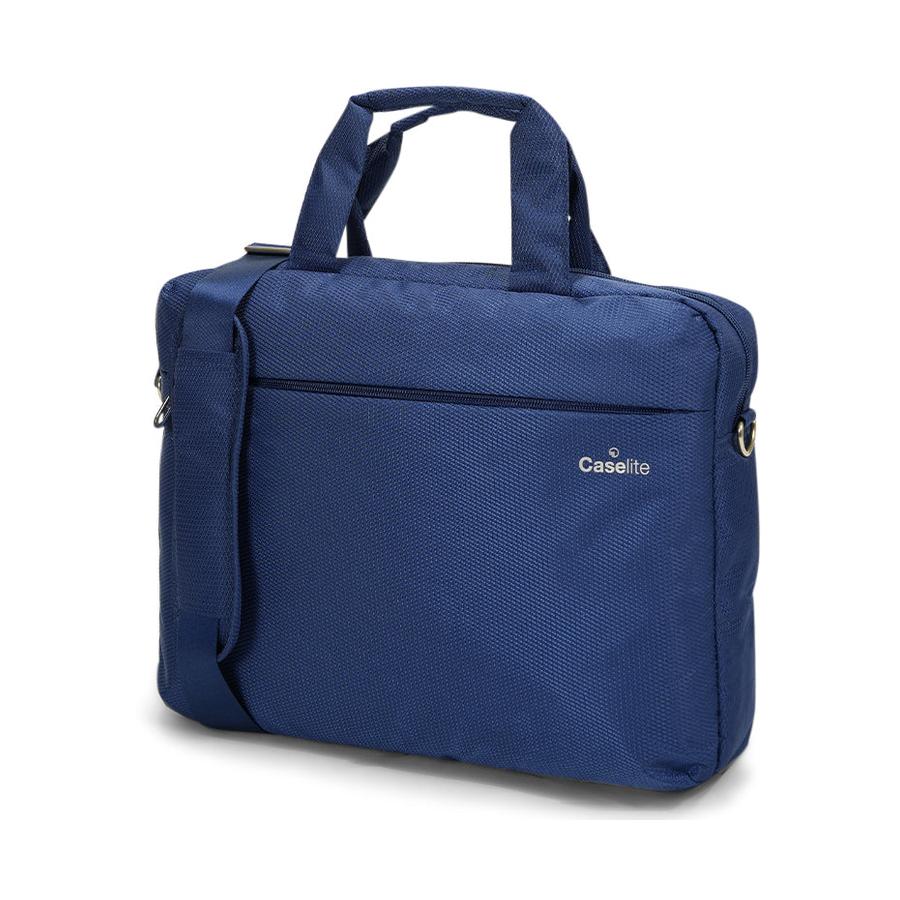 Caselite Ultra 69cm Softside Checked Suitcase & Laptop Bag Set Navy Navy