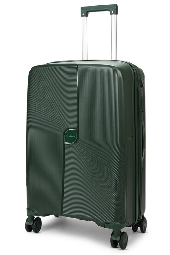 Caselite Aero 65cm Hardside Checked Suitcase Forest Green