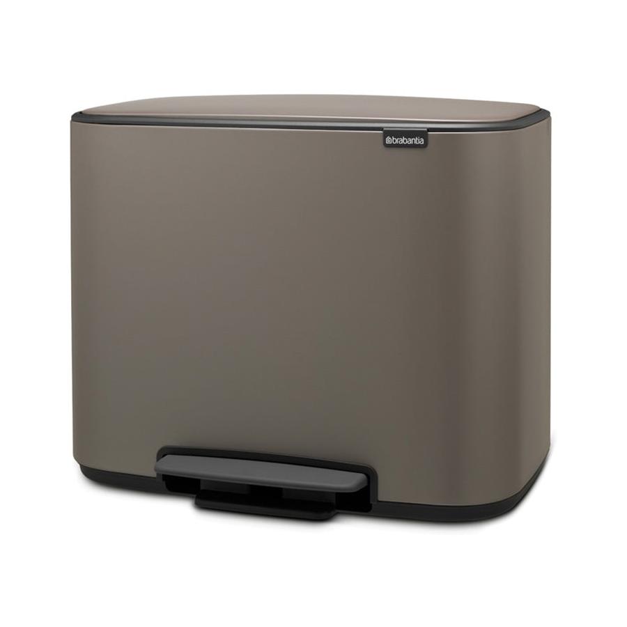 Brabantia Bo Pedal Bin (11 + 23L) Platinum Platinum