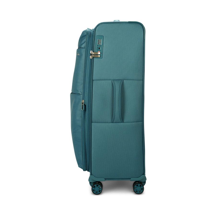 Caselite Ultra 80cm Softside Checked Suitcase & Laptop Bag Set Teal Teal