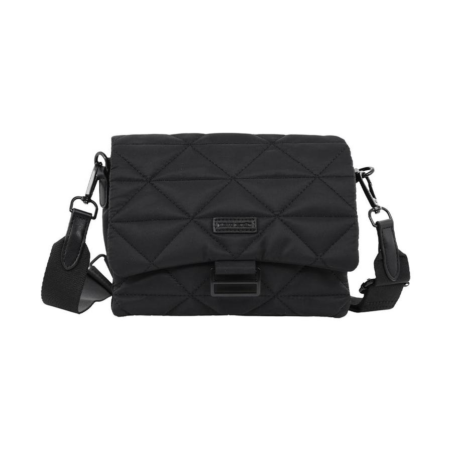 Pierre Cardin Marzia Ladies Nylon Textured Crossbody Bag Black Black