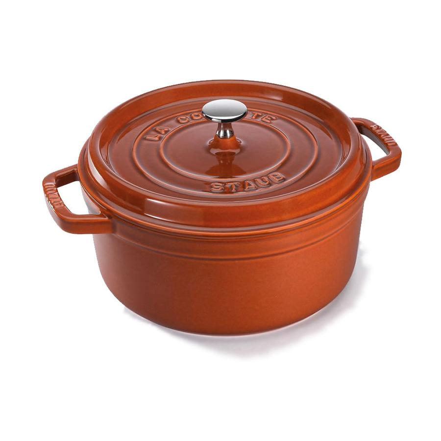 Staub 24cm (3.8L) Round Cocotte Cinnamon Cinnamon