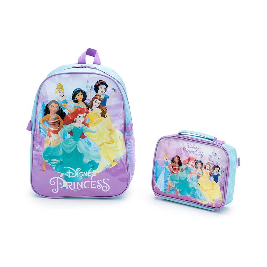 Disney Princesses Kids Backpack with Cooler Bag Multi Coloured Multi Coloured