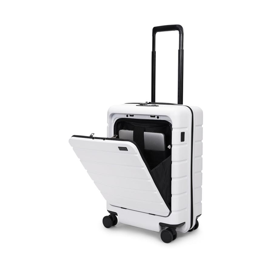 Explorer Arlo Pro 52cm Front Access Hardside Carry-On Suitcase White White