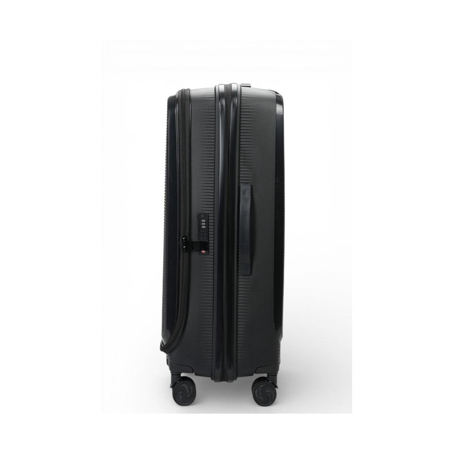 Caselite Venture 57cm & 76cm Top Open Hardside Luggage Set Black Black