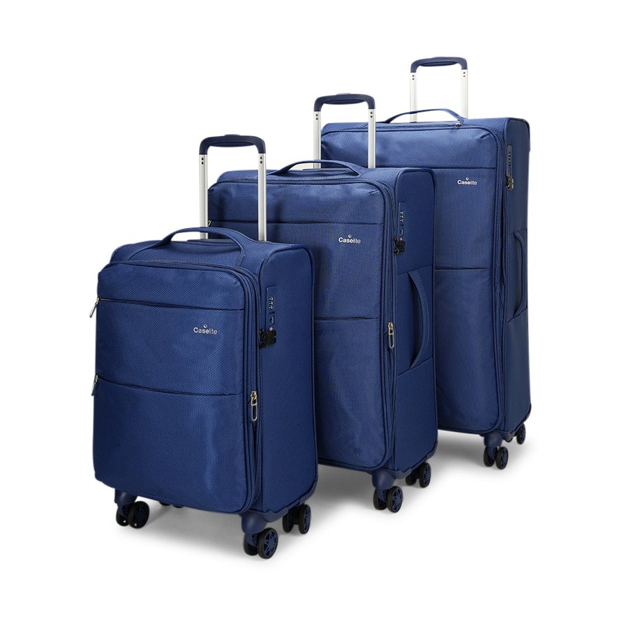 Caselite Ultra 55cm, 69cm & 80cm Softside Luggage Set Navy Navy