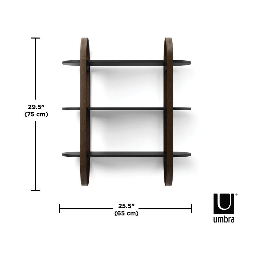 Umbra Bellwood Wall Shelf Black/Walnut Black/Walnut