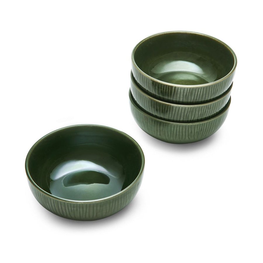 Mikasa Jardin 15cm Stoneware Cereal Bowls (Set of 4) Green Green