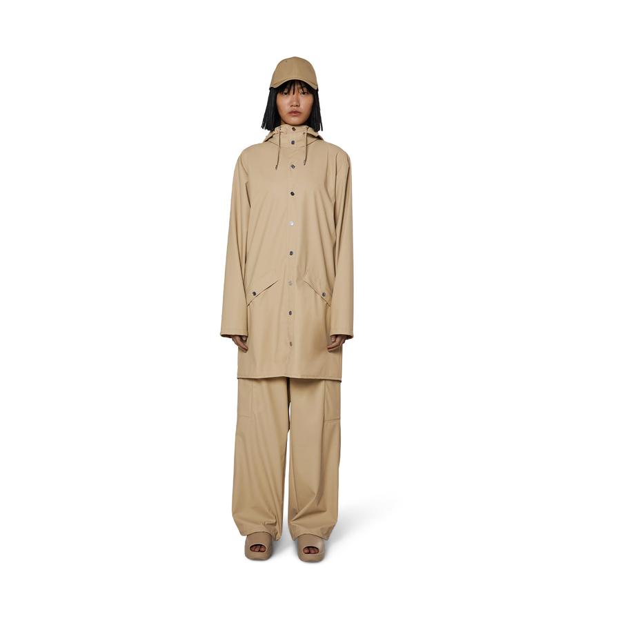 Rains Long Jacket Sand M