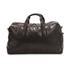 Pierre Cardin Parker Rustic Leather Overnight Duffle Bag Black