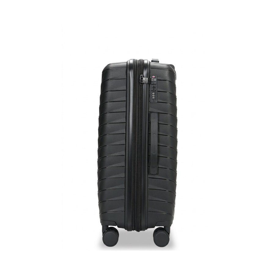 Caselite Expedition 65cm Hardside Checked Suitcase Black Black