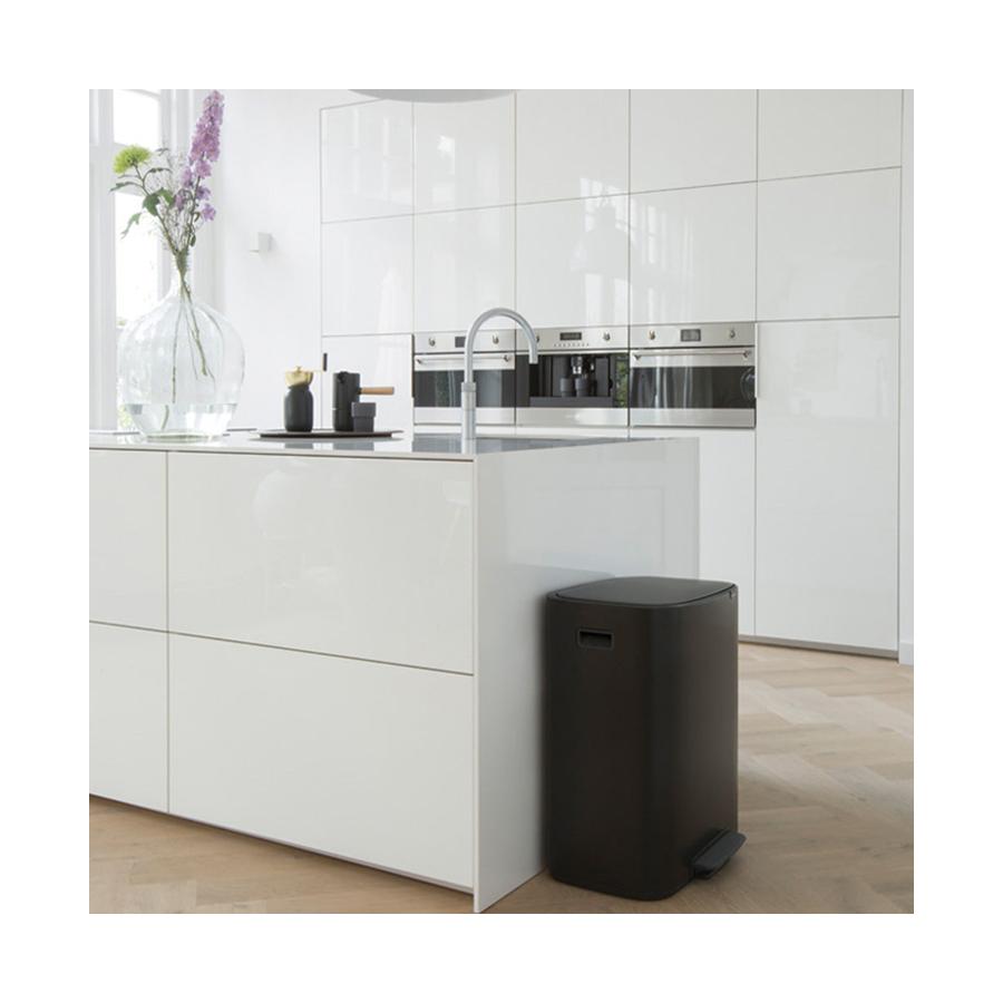 Brabantia Bo Pedal Bin (2 x 30L) Matte Black Matte Black