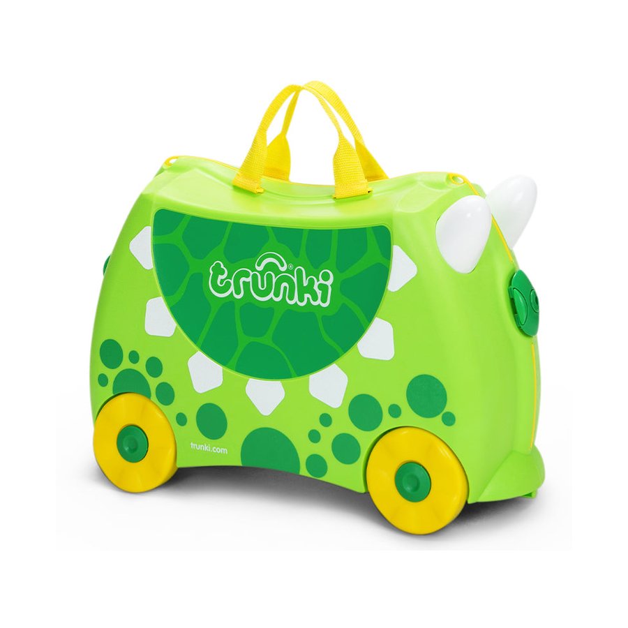 Trunki Dudley the Dinosaur Kids Suitcase Green Green
