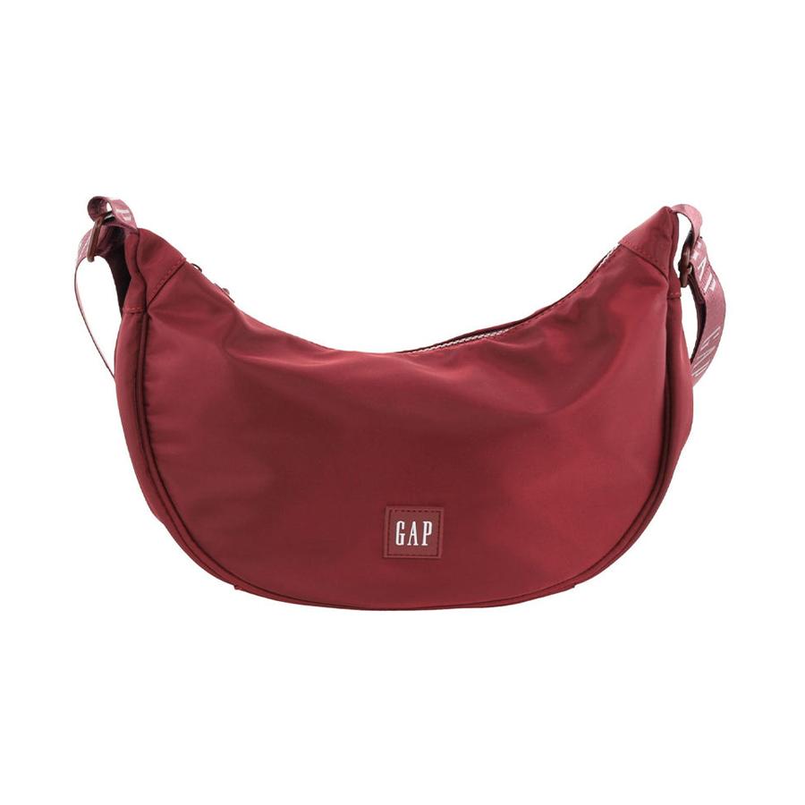 Gap Avaya Ladies Nylon Crescent Crossbody Bag Wine Wine