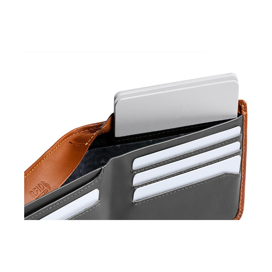 Bellroy RFID Hide & Seek HI Leather Wallet Caramel Caramel