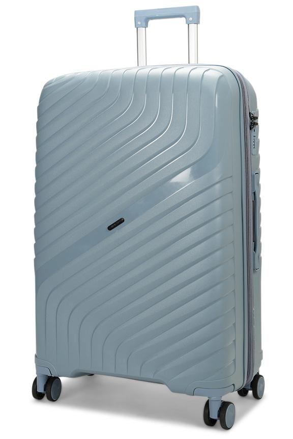 Nomad Journey 75cm Hardside Checked Suitcase Steel Blue