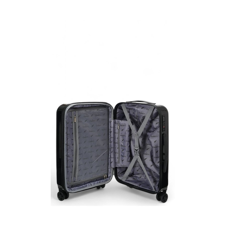 Caselite NZ Kiwi 56cm Hardside Carry-On Suitcase Black Black