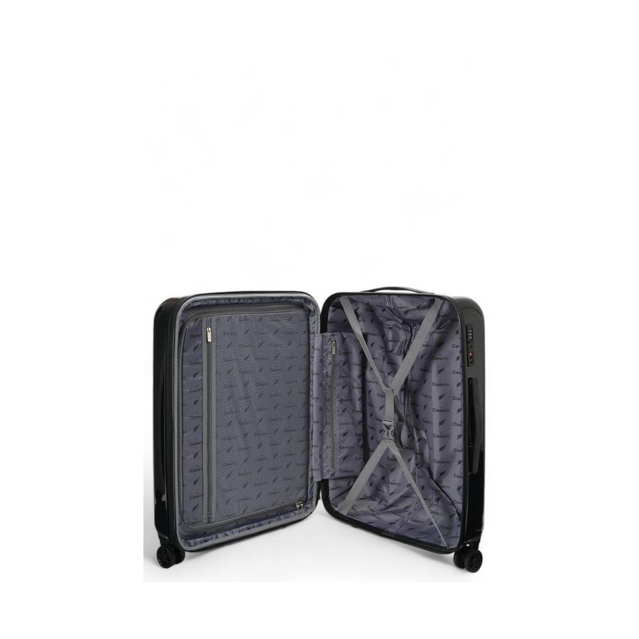 Caselite NZ Map 67cm Hardside Checked Suitcase Black Black