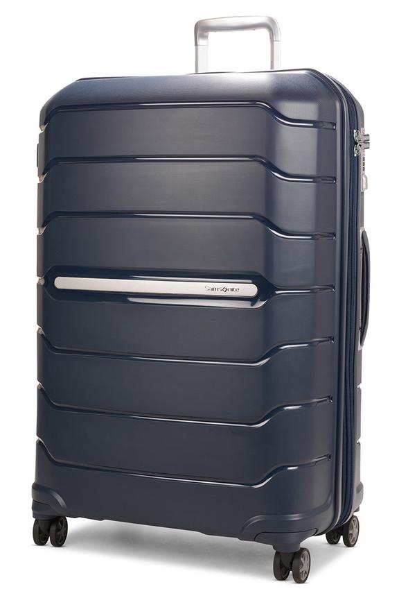 Samsonite Oc2lite 75cm Hardside Checked Suitcase Navy