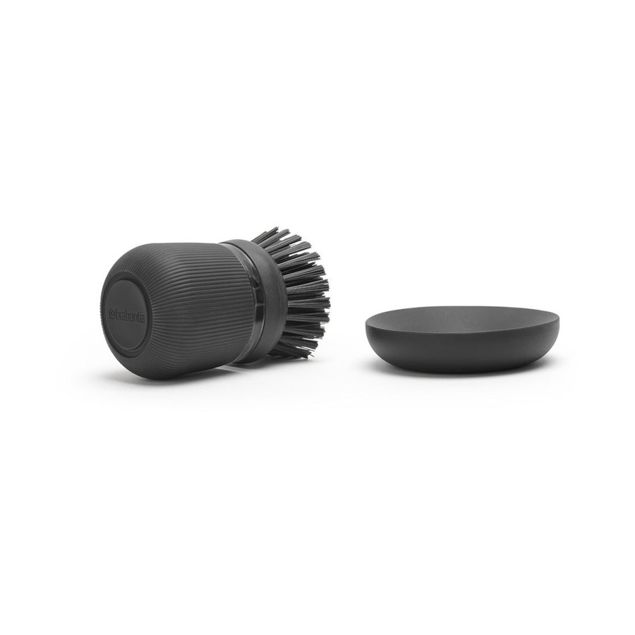 Brabantia Soap Dispensing Dish Brush Dark Grey Dark Grey