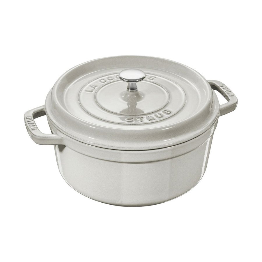 Staub 24cm (3.8L) Round Cocotte White Truffle White Truffle