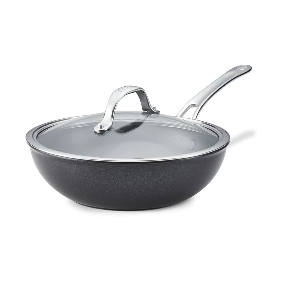 Anolon SearTech 25cm Covered Stirfry Pan Black Black