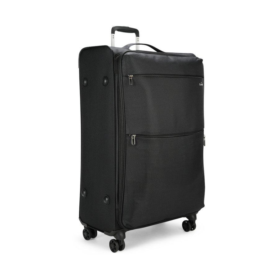 Caselite Ultra 55cm & 80cm Softside Luggage Set with Laptop Bag Black Black