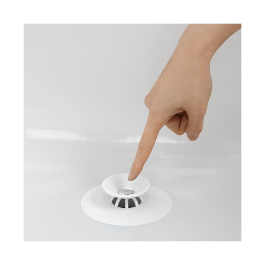 Umbra Flex Drain Stopper and Hair Catcher White White