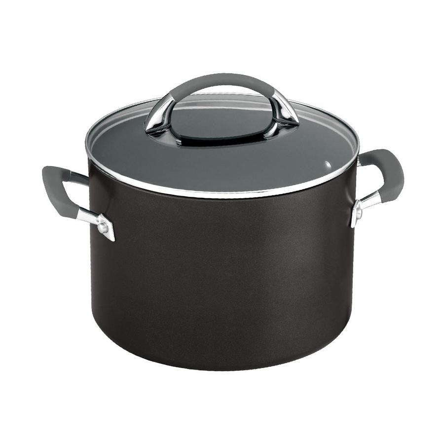 Anolon Endurance+ 24cm (7.6L) Stockpot & Pasta Insert Black Black