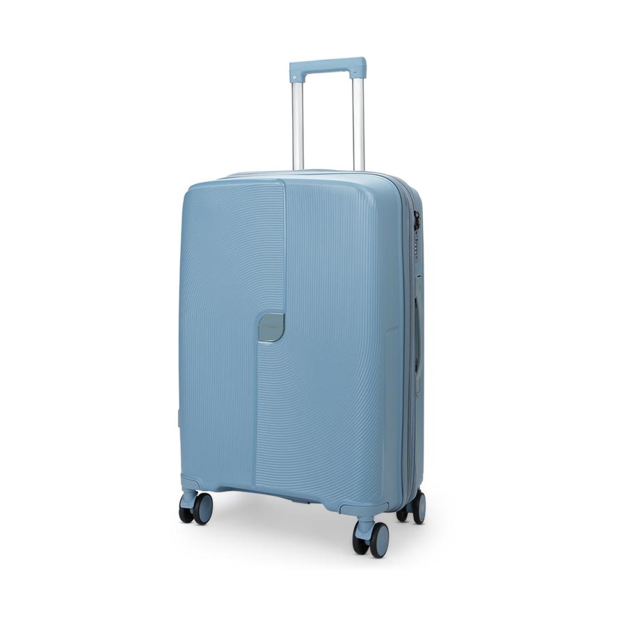 Caselite Aero 65cm Hardside Checked Suitcase Light Blue Light Blue