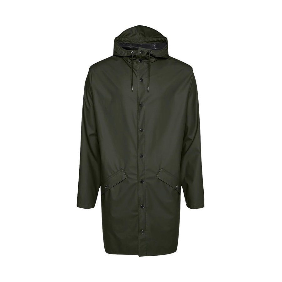 Rains Long Jacket Green S