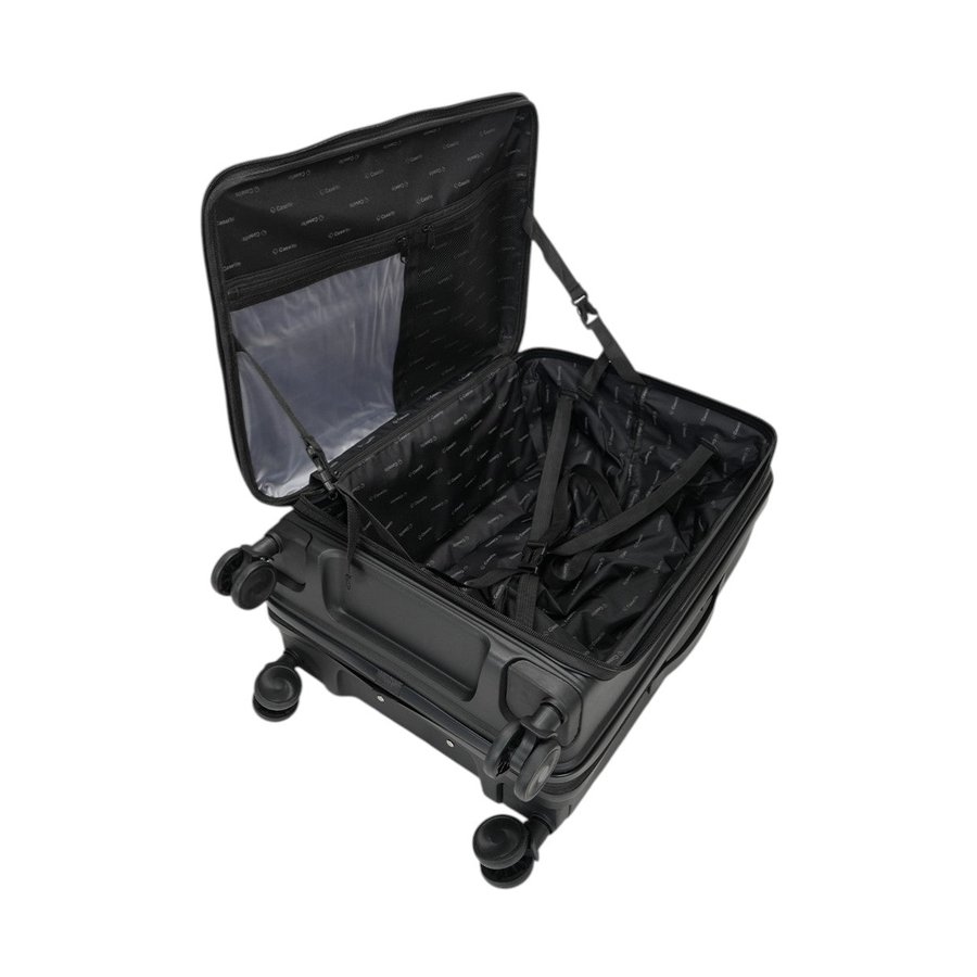 Caselite Venture 57cm & 66cm Top Open Hardside Luggage Set Black Black