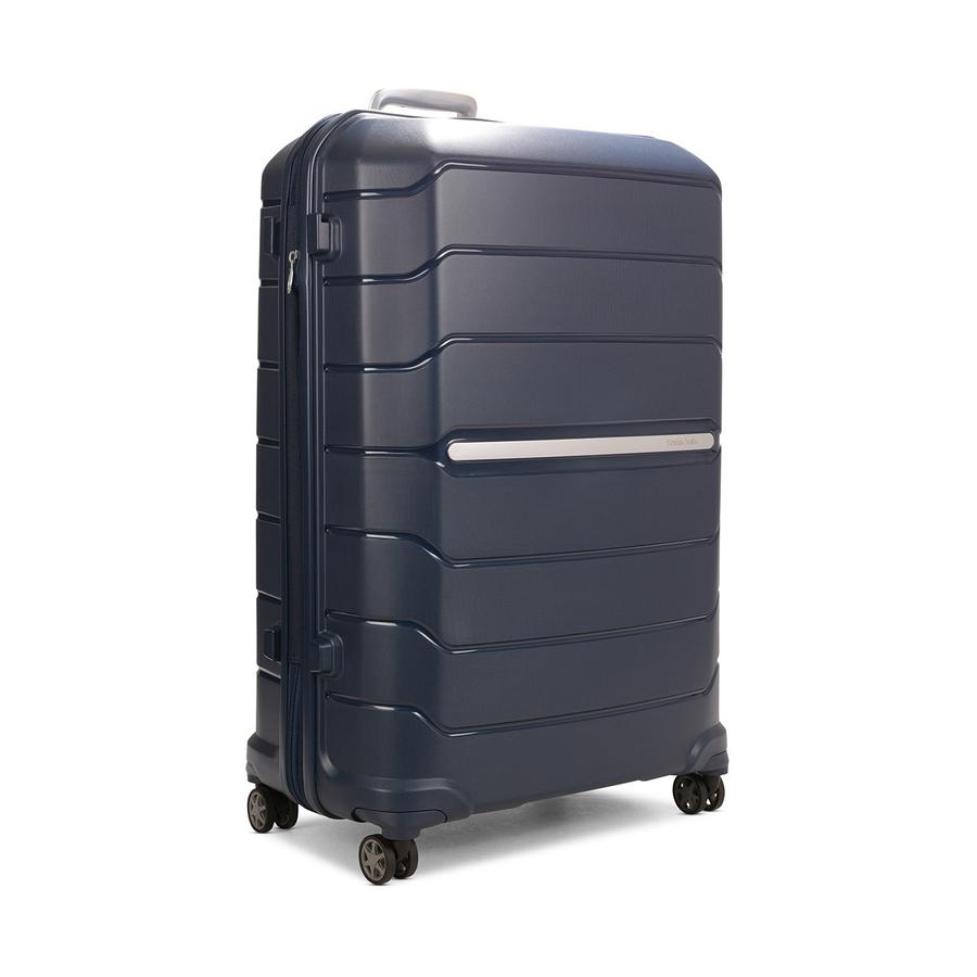 Samsonite Oc2lite 81cm Hardside Checked Suitcase Navy Navy