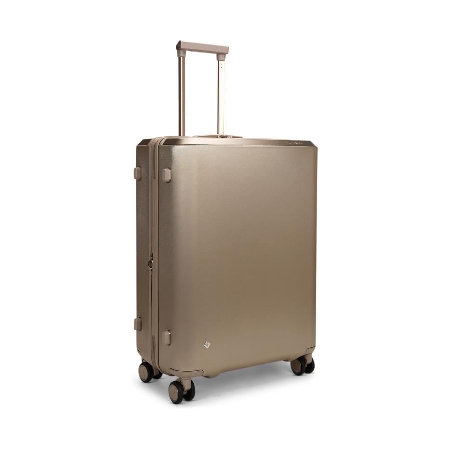 Samsonite Evoa Z 69cm Hardside Checked Suitcase Ivory Gold Ivory Gold
