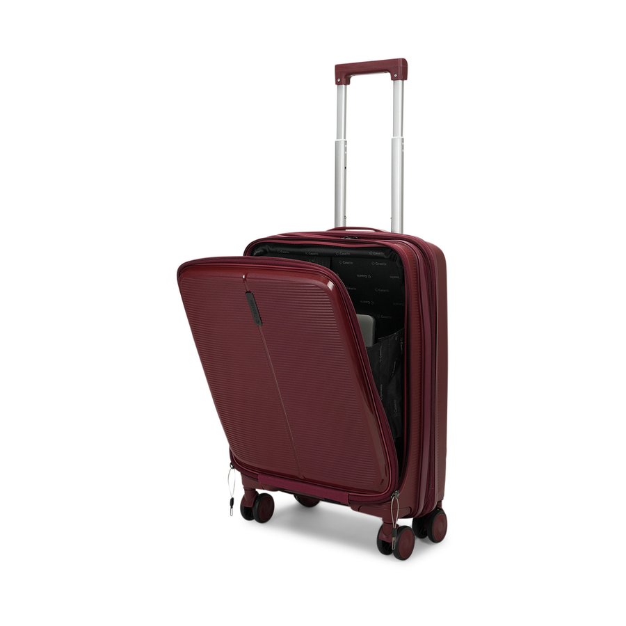 Caselite Venture 57cm Top Open Hardside Carry-On Suitcase Dark Red Dark Red