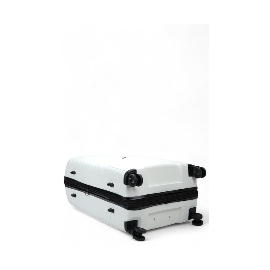 Nomad Journey 75cm Hardside Checked Suitcase White White