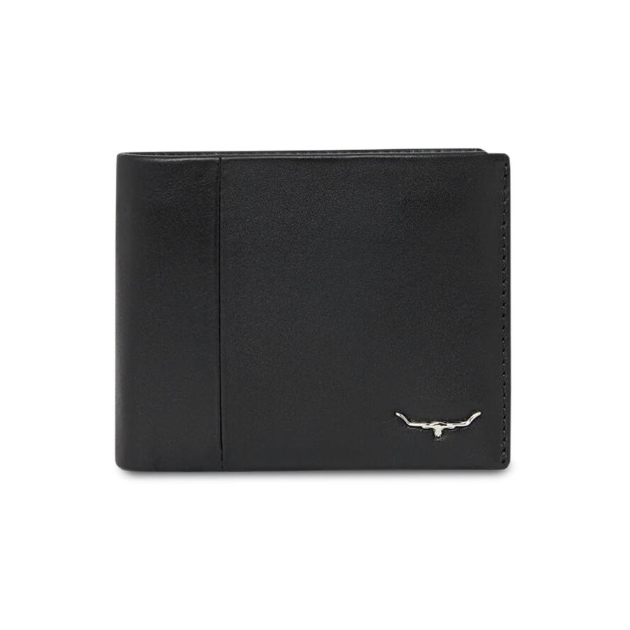 RM Williams Leather Wallet with Coin Pocket Black Black