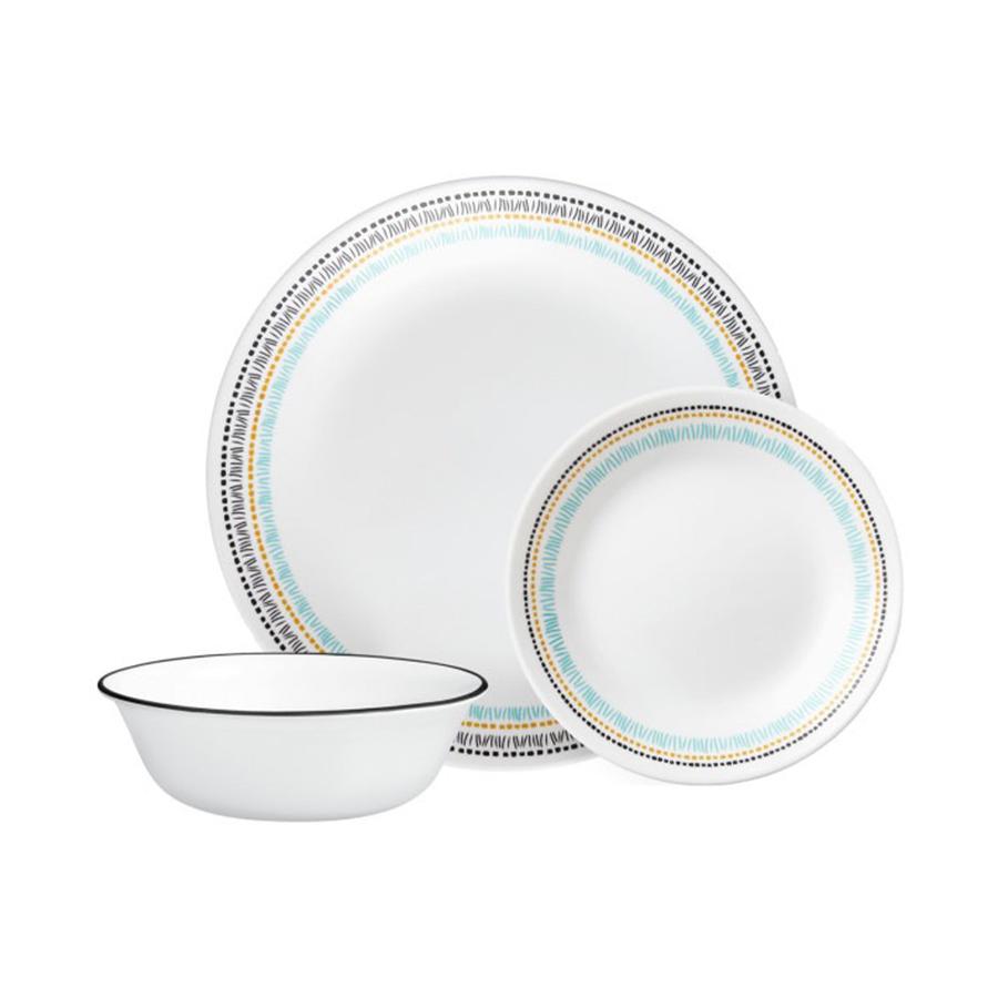 Corelle Paloma 12 Piece Dinner Set White White