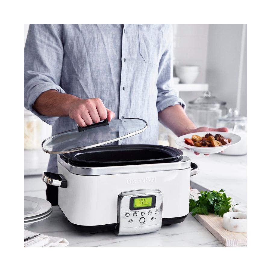 GreenPan Slow Cooker 6L Cloud Cream Cloud Cream